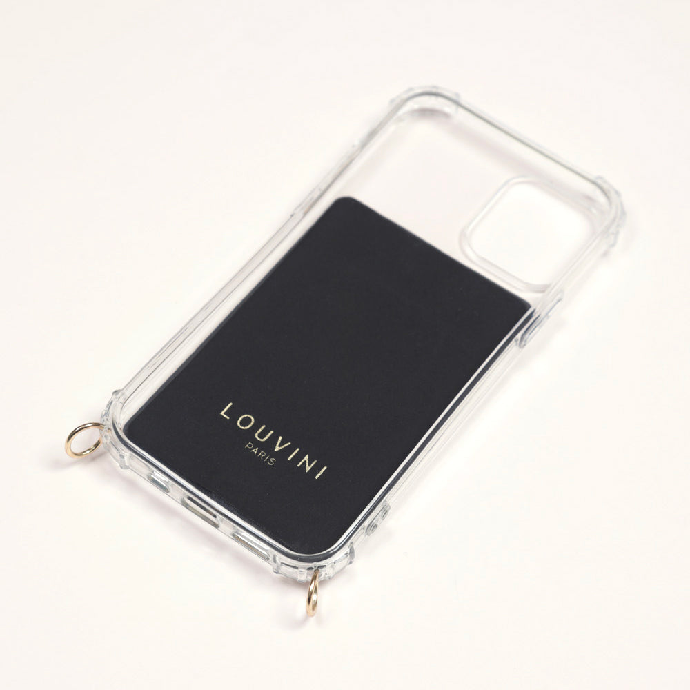 Coque iPhone porte carte cuir avec anneaux YVES - Oiseaux vert