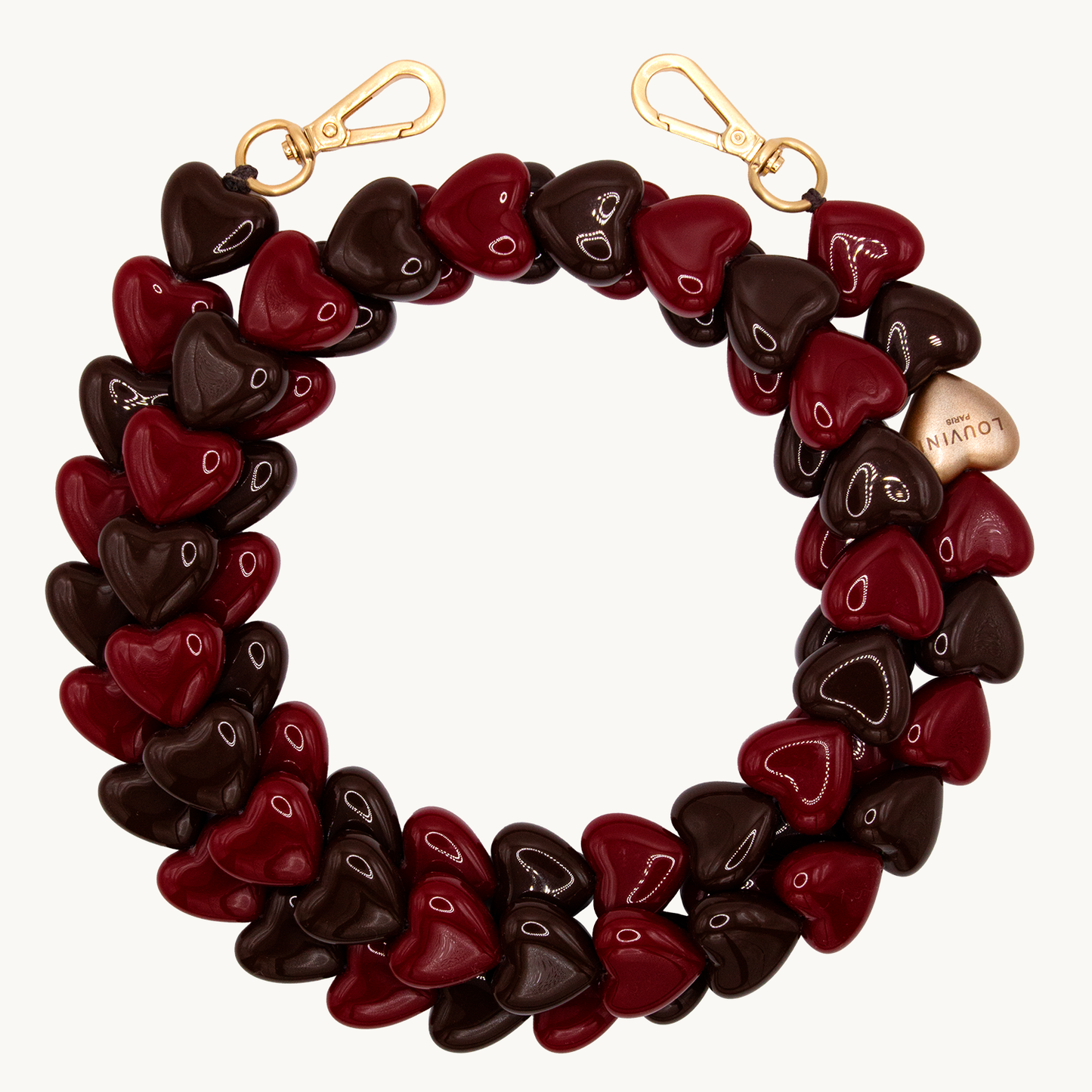 CUORE CHAIN - BURGUNDY-BROWN