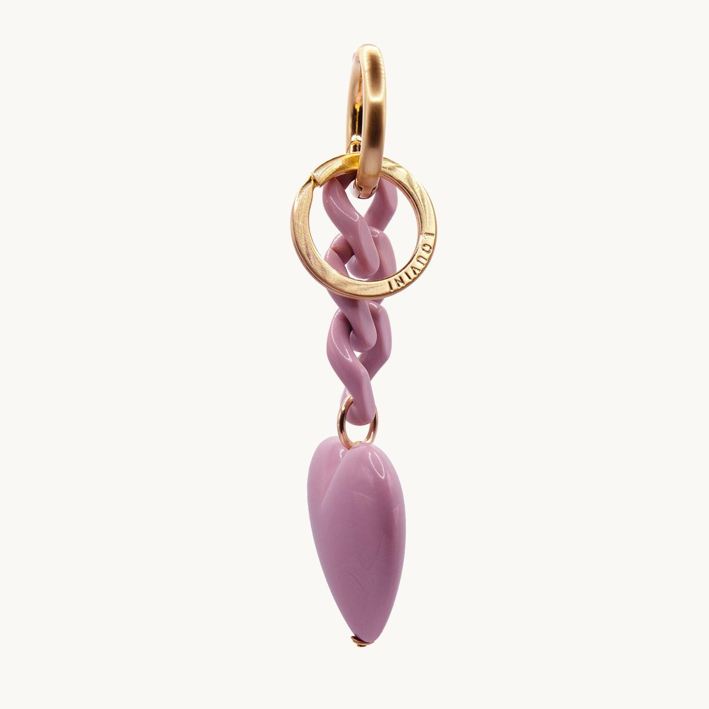 GRAND COEUR KEY RING - Antique Pink