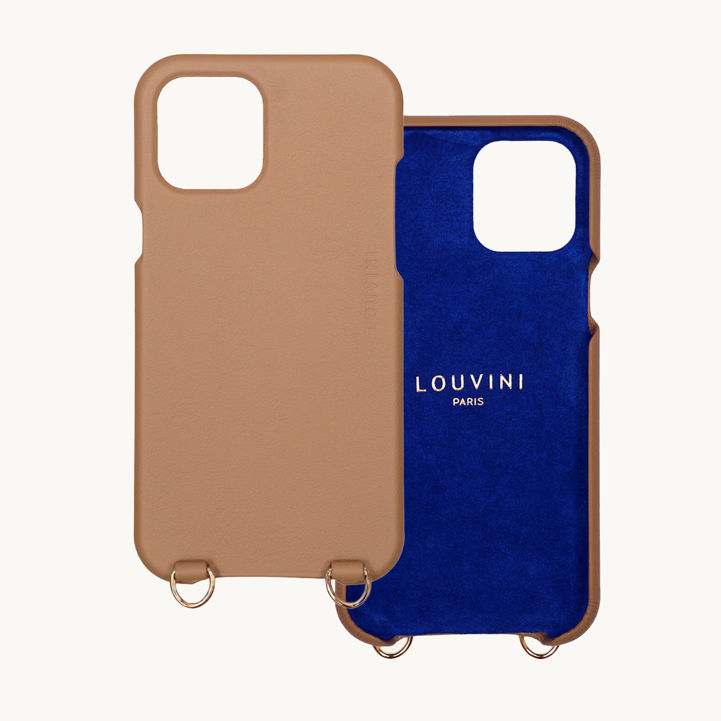 iPhone MagSafe leather case with rings MAX – Camel