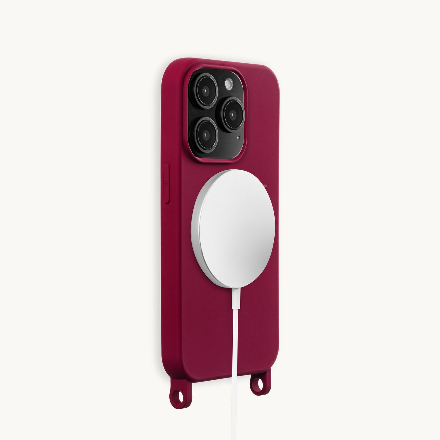 iPhone MagSafe case with rings MILO – Burgundy