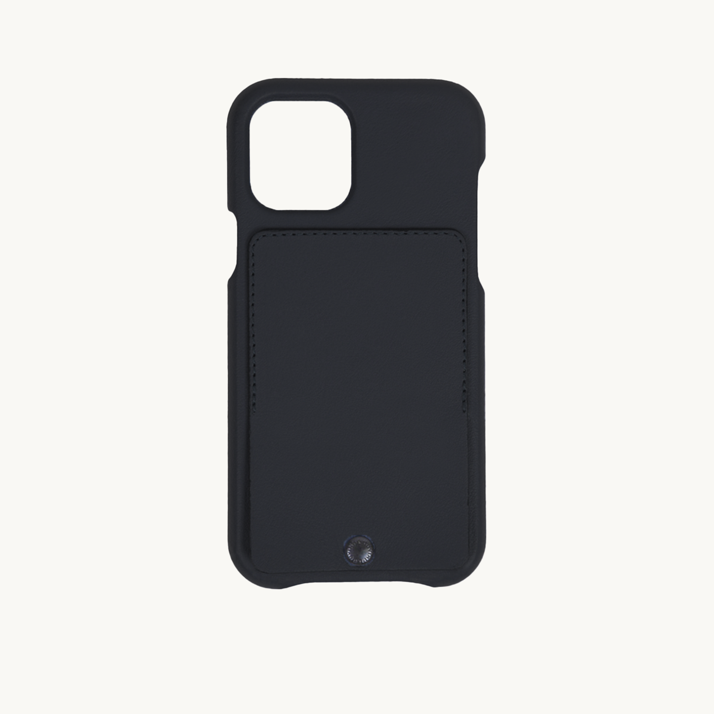 iPhone leather case with card holder OSCAR – Black