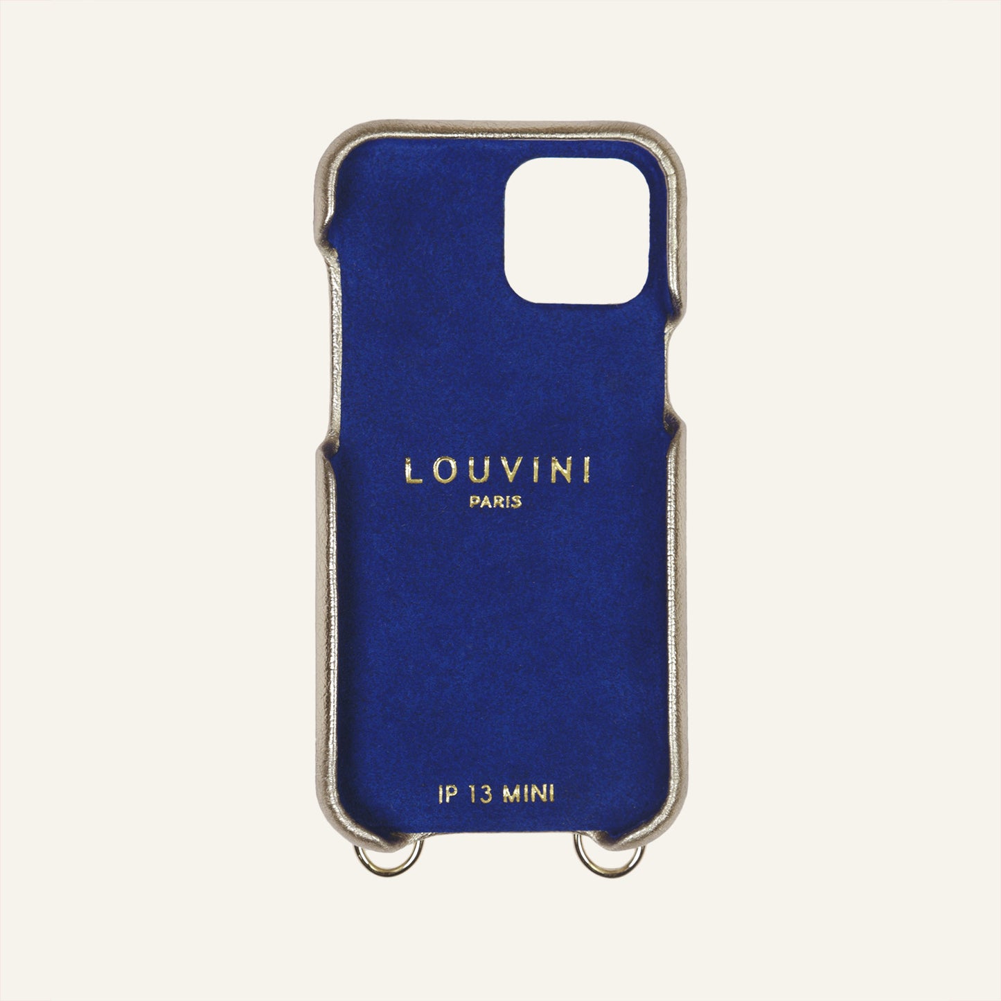 iPhone leather case PETIT LOU (iPhone 12 & 13 Mini) – Metallic Gold-Silver