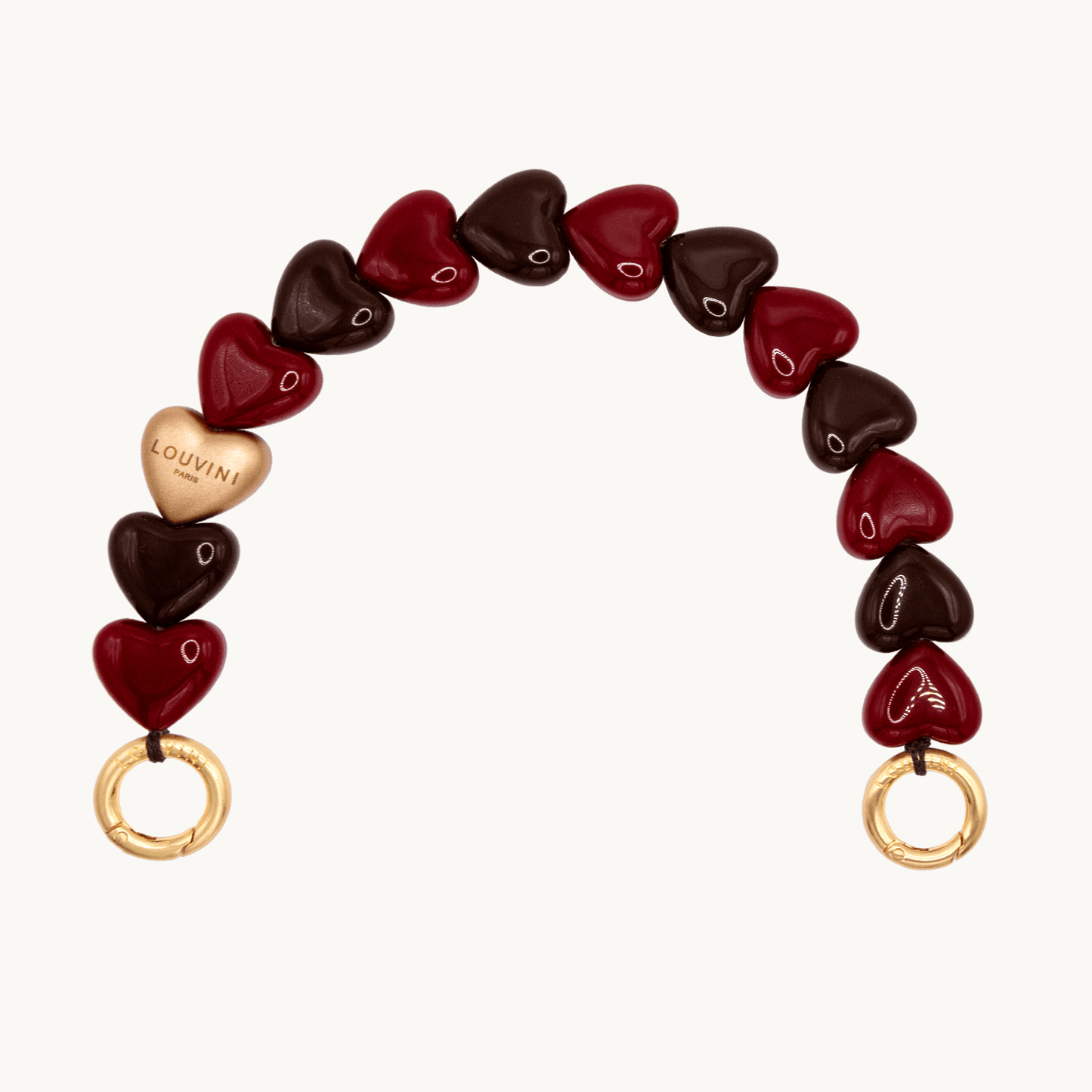 PETIT CUORE CHAIN - BURGUNDY-BROWN