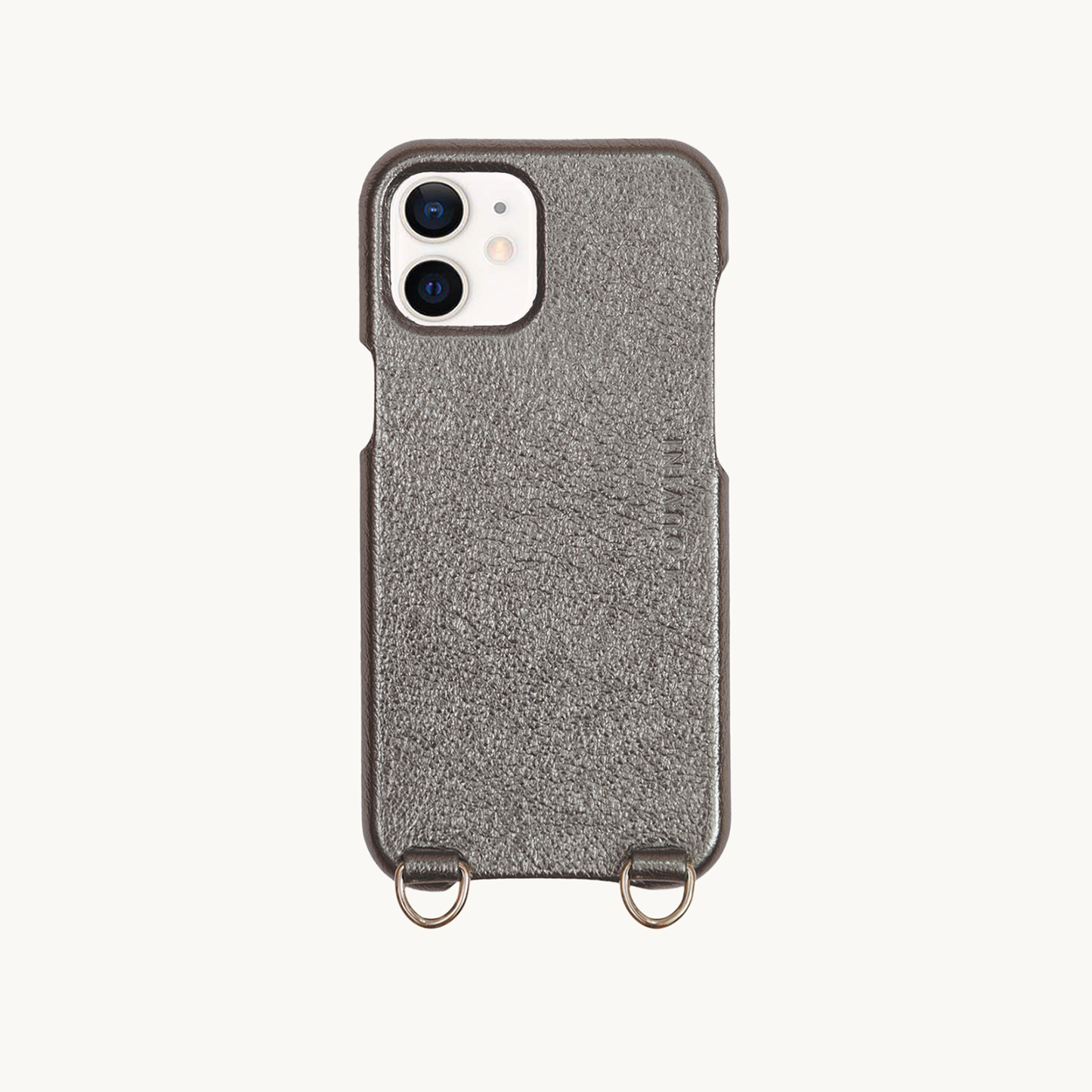 iPhone leather case PETIT LOU (iPhone 12 & 13 Mini) – Metallic Anthracite
