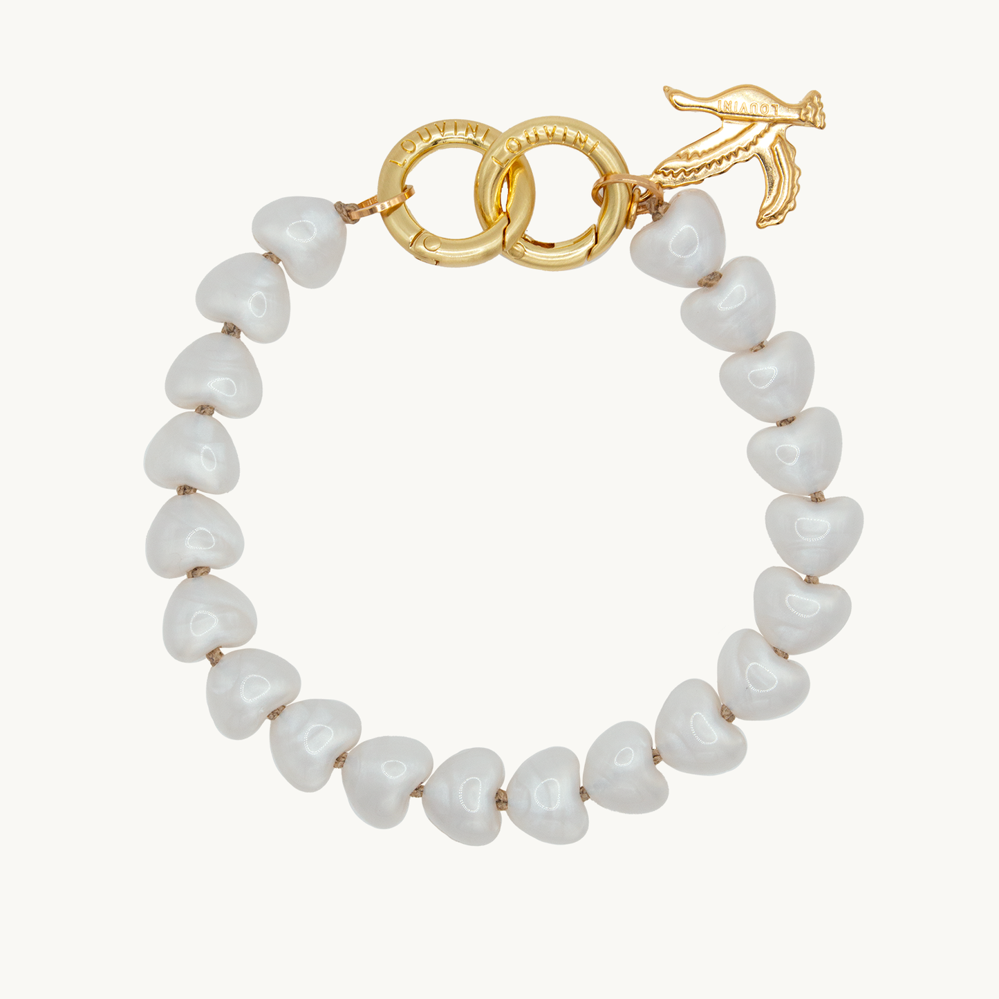 TINY CUORE Bracelet - White-Pearls