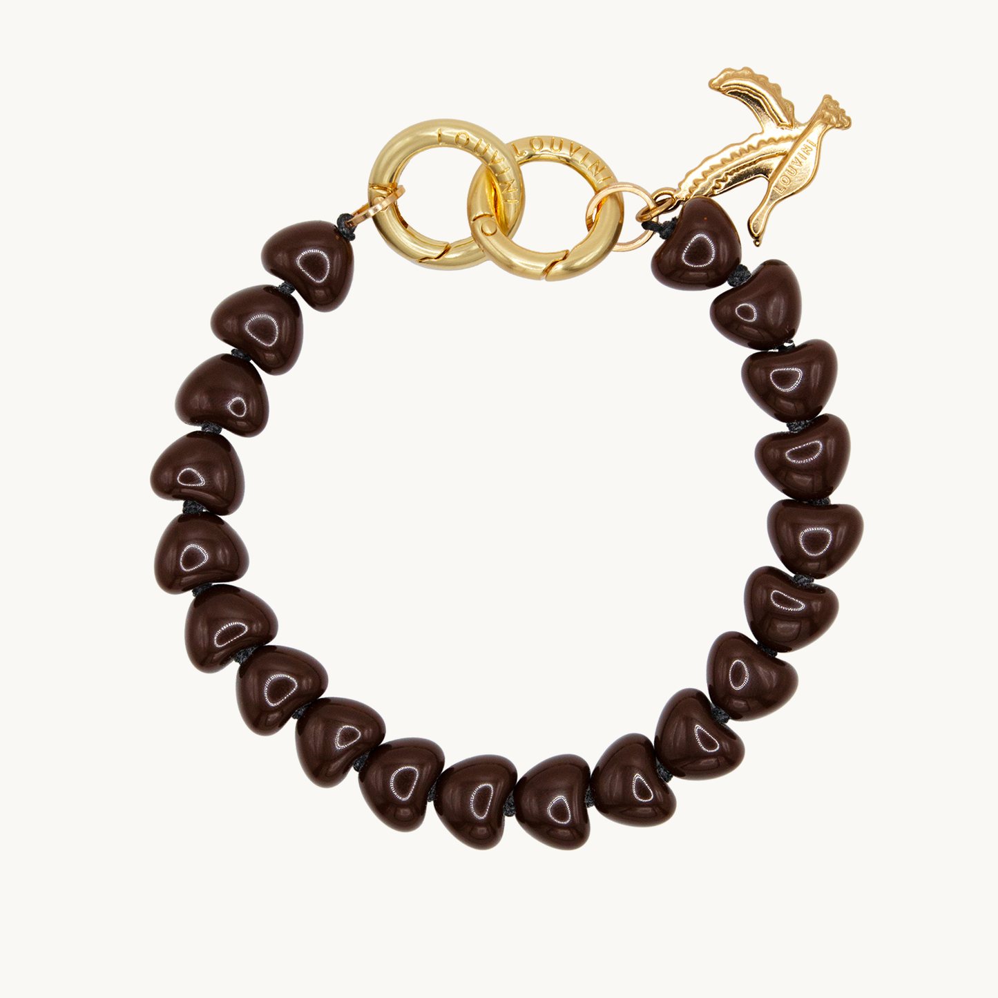 BRACELET TINY CUORE - MARRON