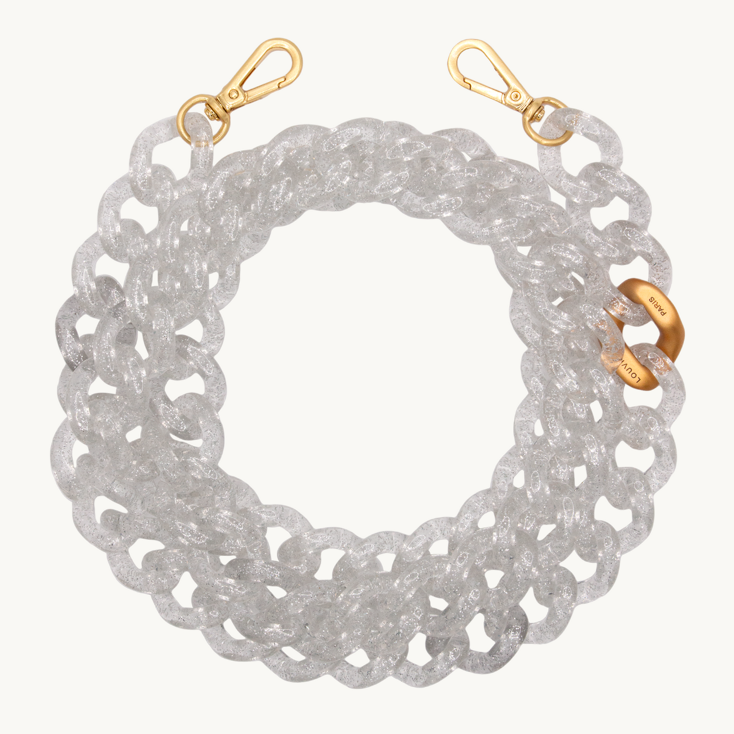 ZOE CHAIN - TRANSPARENT GLITTER