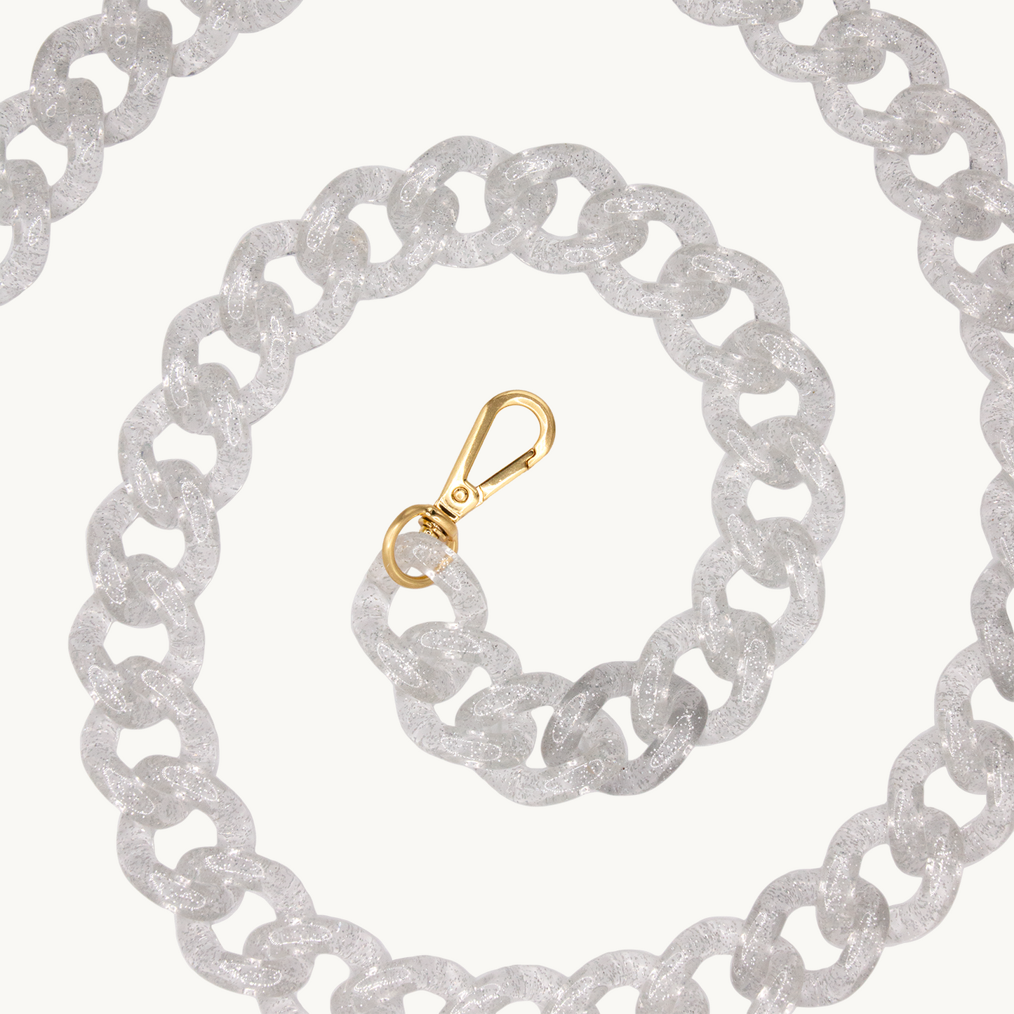 ZOE CHAIN - TRANSPARENT GLITTER