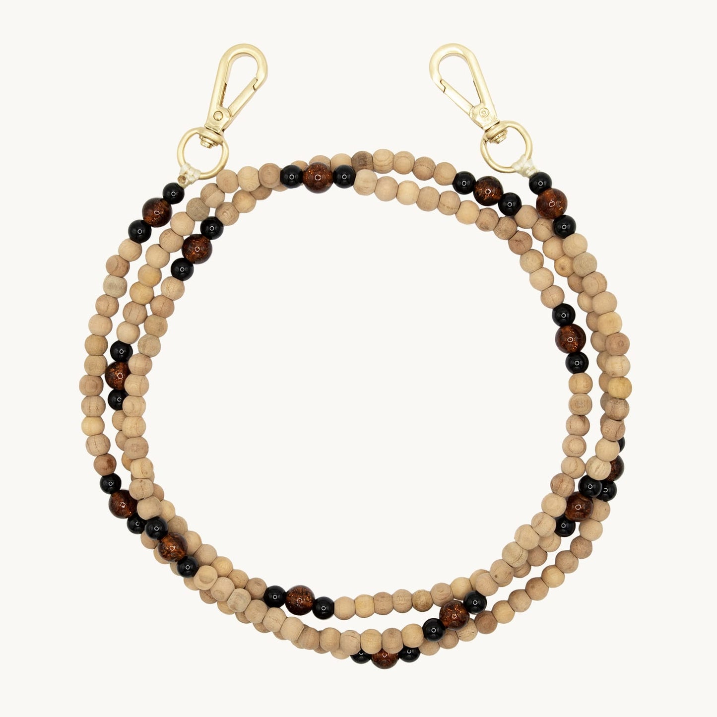 BANDOULIERE ARIELLE NOIR-MARRON SPARKLE