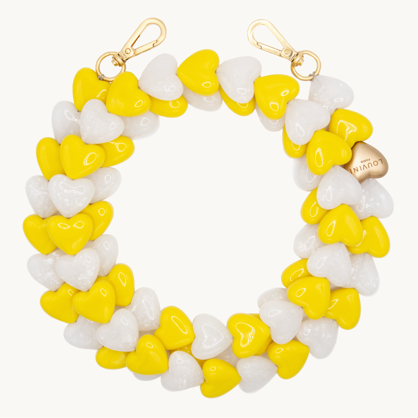 CHAINE CUORE - JAUNE-BLANC