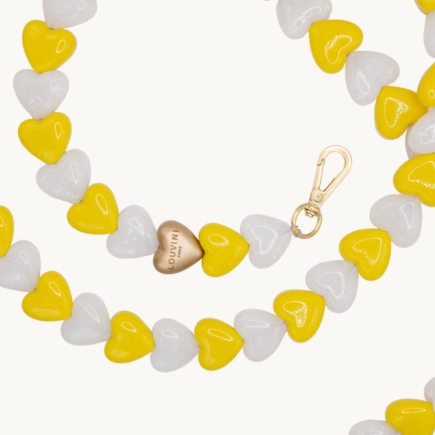 CHAINE CUORE - JAUNE-BLANC