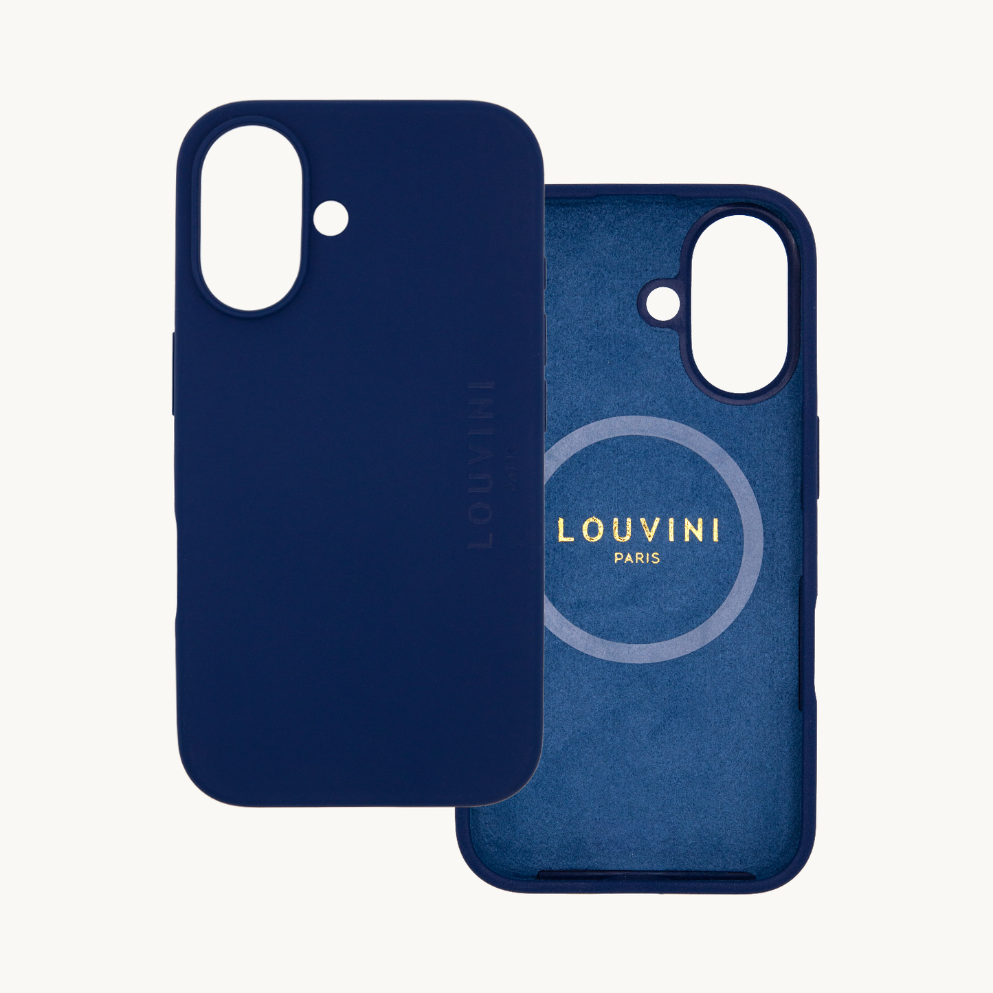 Coque iPhone MagSafe silicone LEO - Marine