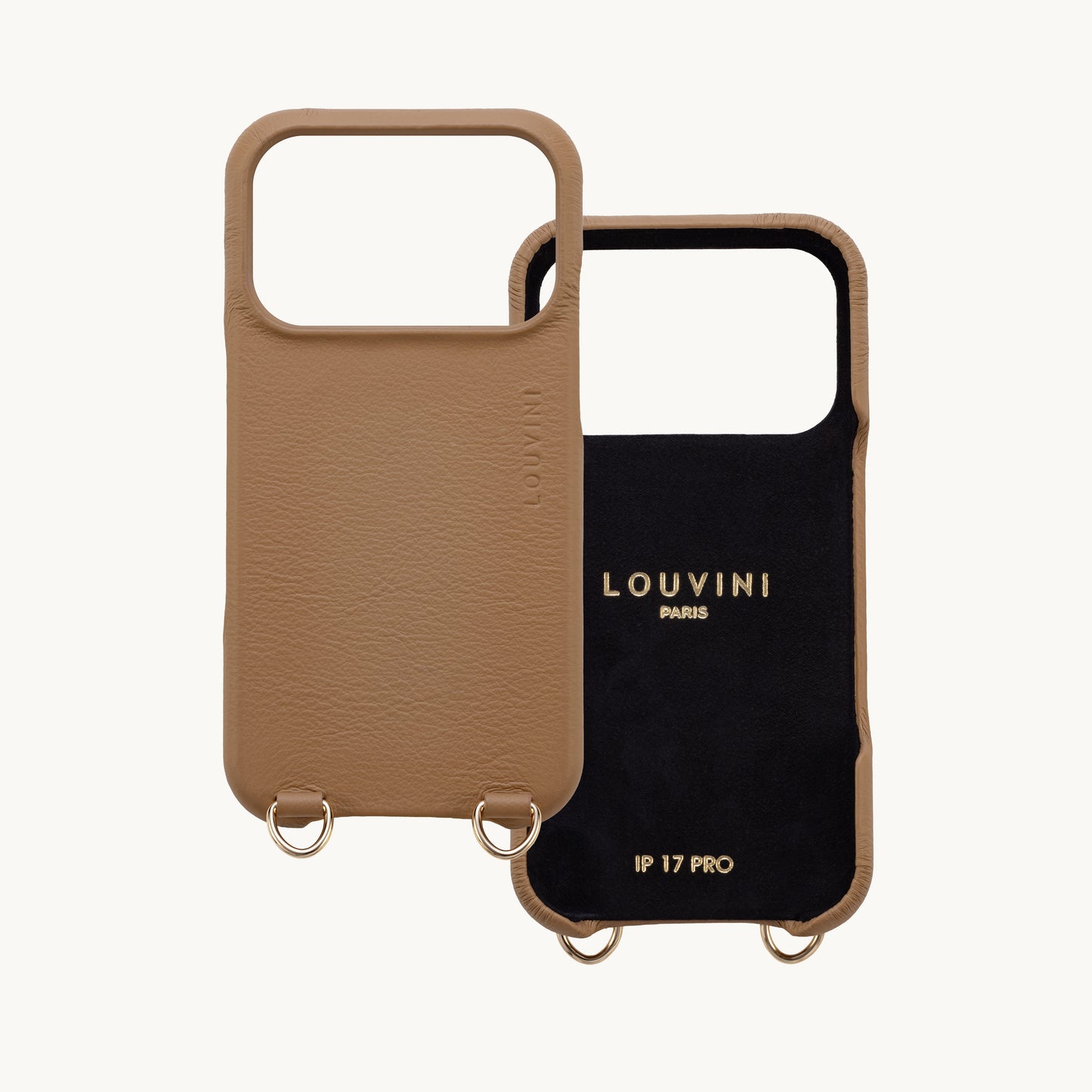 iPhone MagSafe leather case with rings MAX – Camel