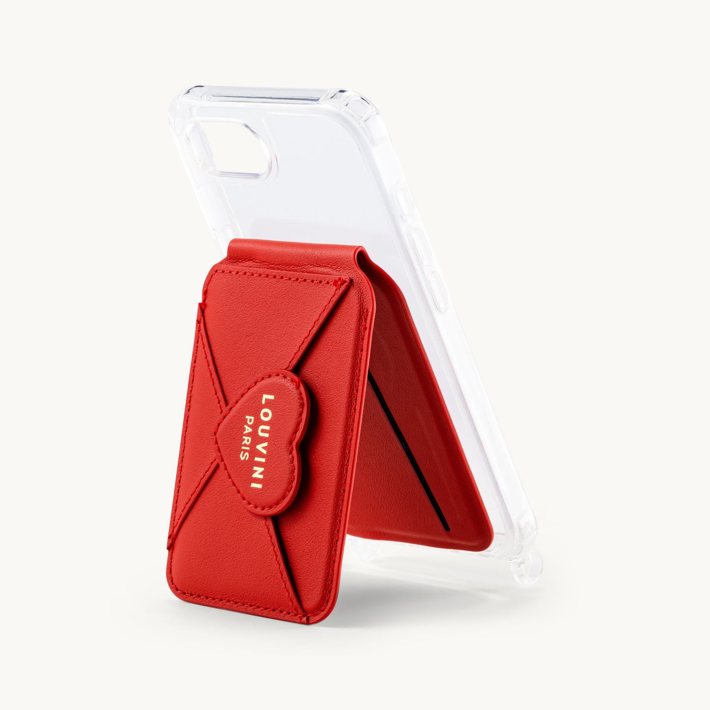 CHERIE MagSafe iPhone card holder - Red