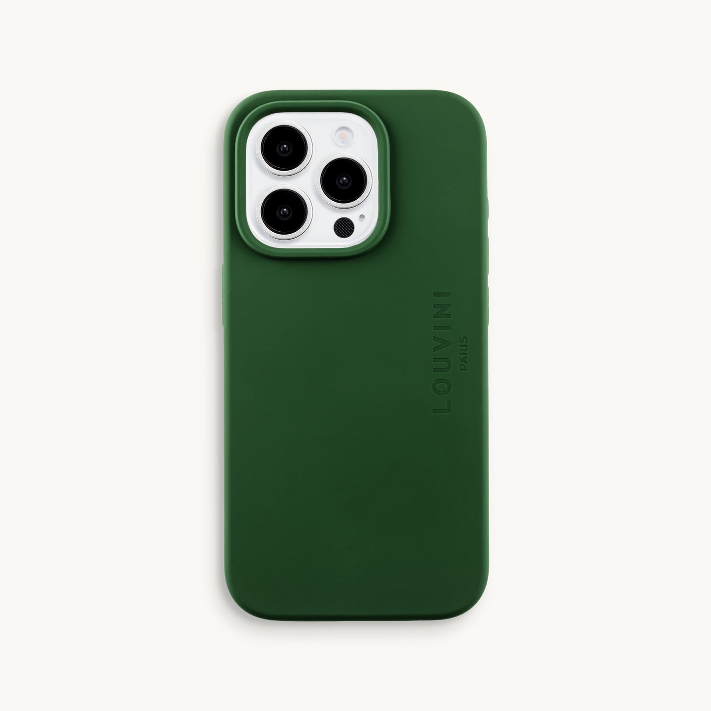 Coque iPhone MagSafe silicone LEO - Olive