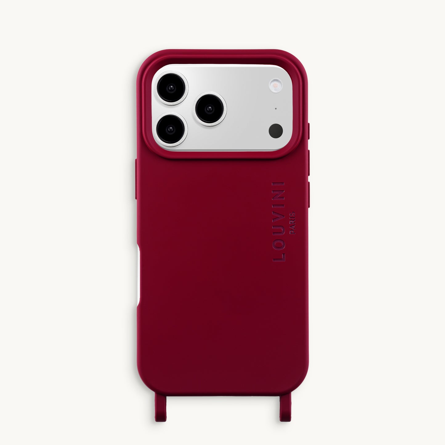Coque iPhone MagSafe avec anneaux MILO - Bordeaux