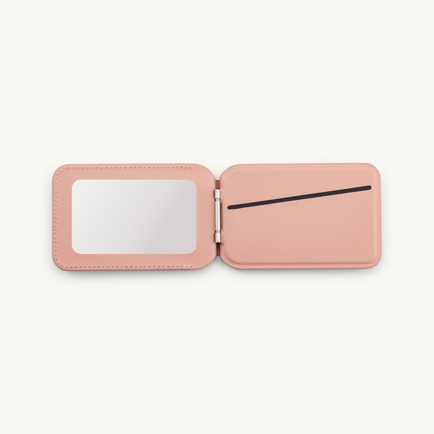 Porte-carte miroir iPhone MagSafe CASEY - Rose poudré