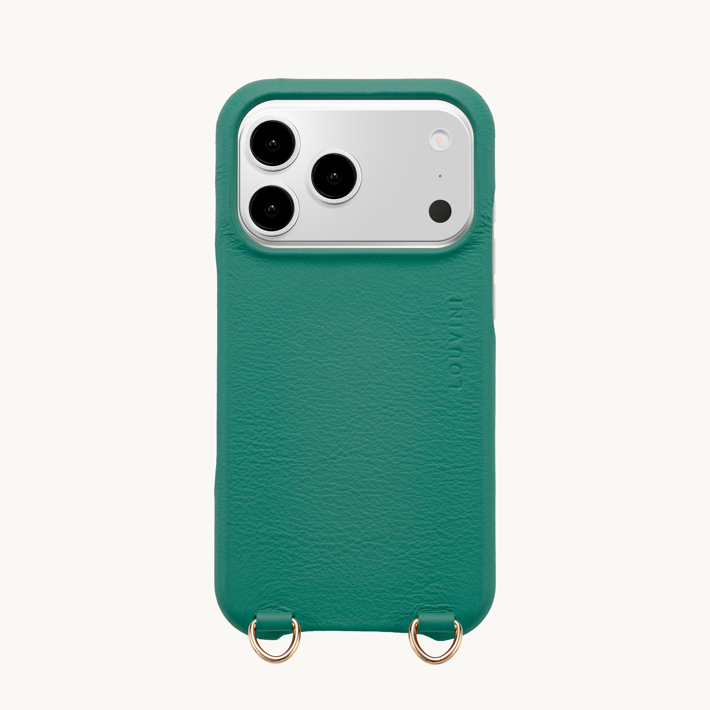 iPhone MagSafe leather case with rings MAX – Emerald