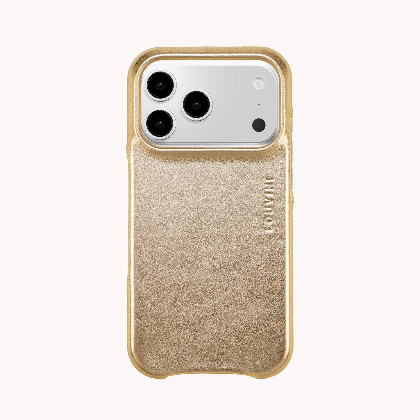 iPhone MagSafe leather case MAX – Metallic Gold