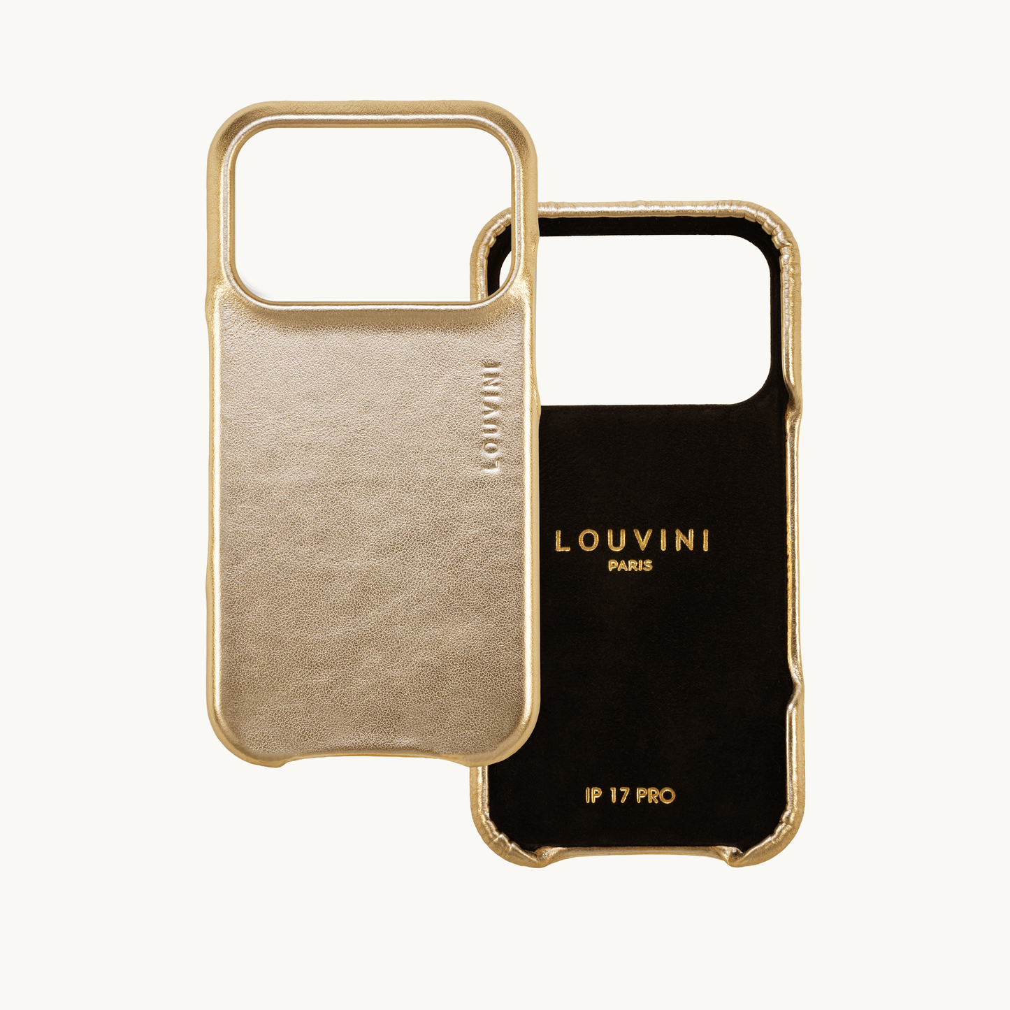 iPhone MagSafe leather case MAX – Metallic Gold
