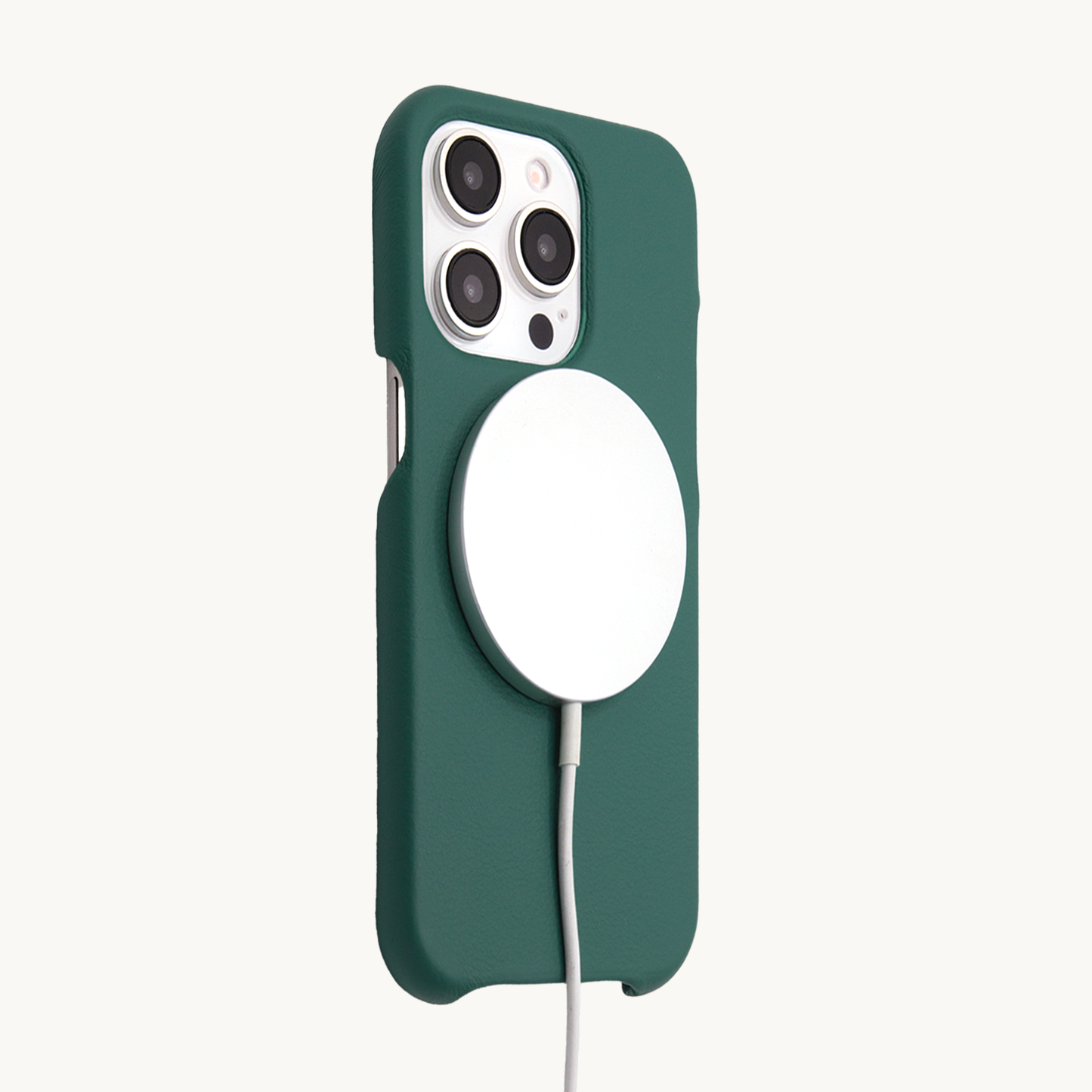 Coque iPhone MagSafe cuir MAX - Emeraude