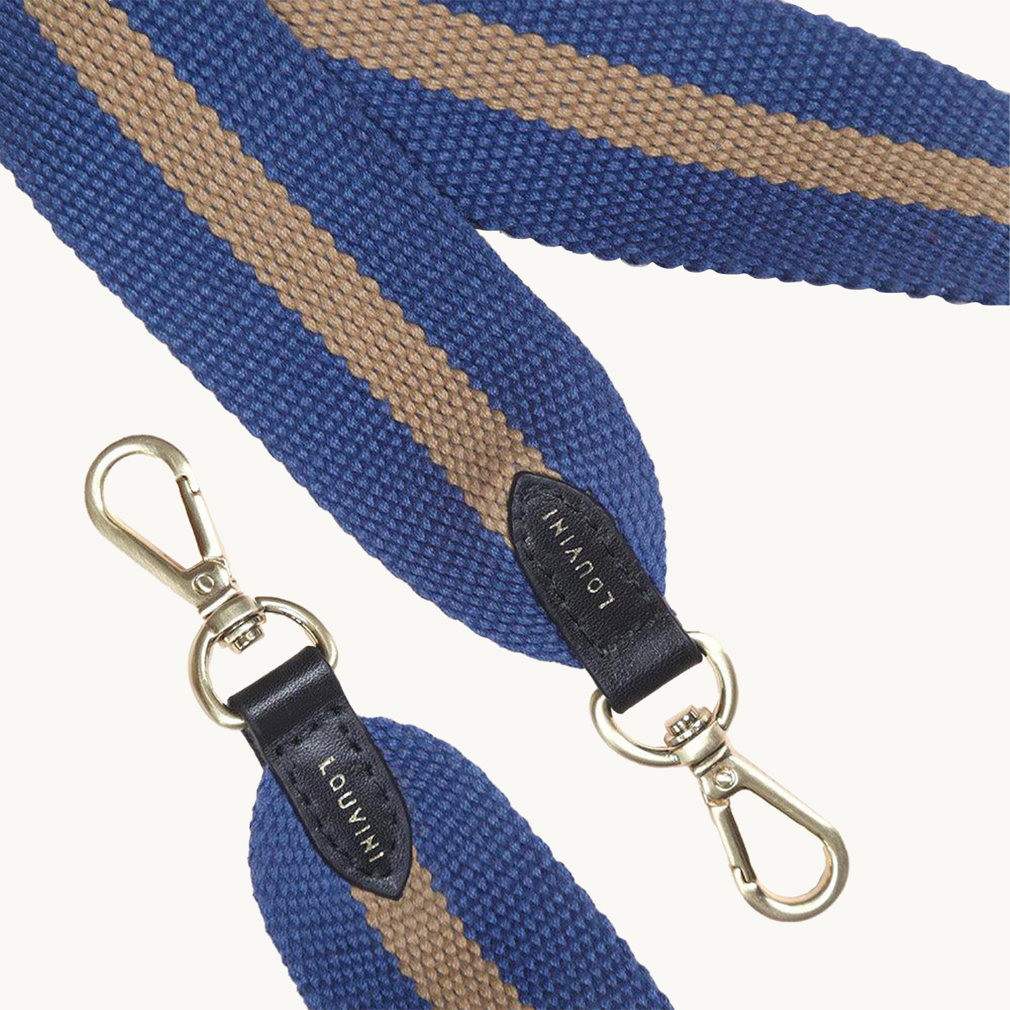 SANGLE OLYMPE BLEU-CAMEL