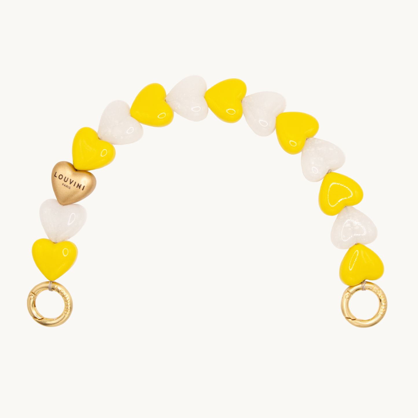 CHAÎNE PETIT CUORE -  JAUNE-BLANC