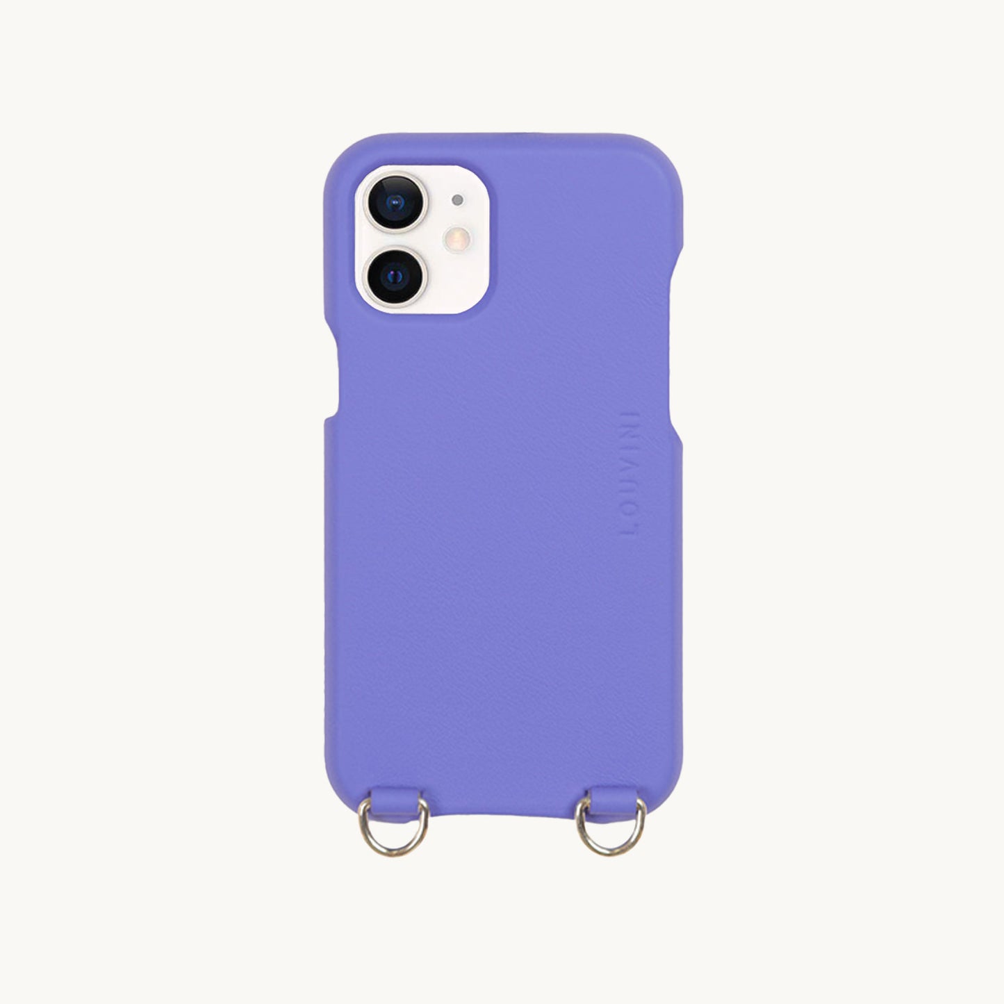 Coque iPhone cuir PETIT LOU (iPhone 12 & 13 Mini) - Violet