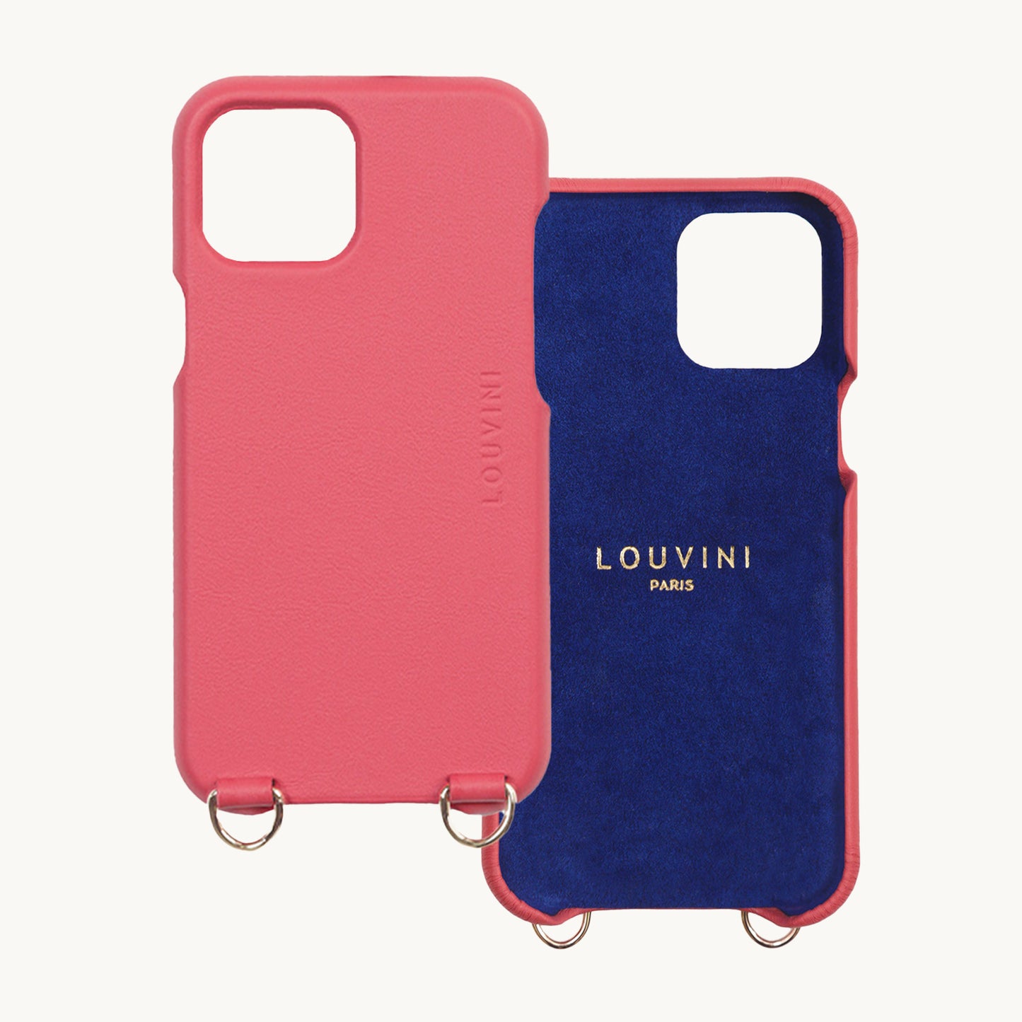 Coque iPhone cuir PETIT LOU (iPhone 12 & 13 Mini) - Blush